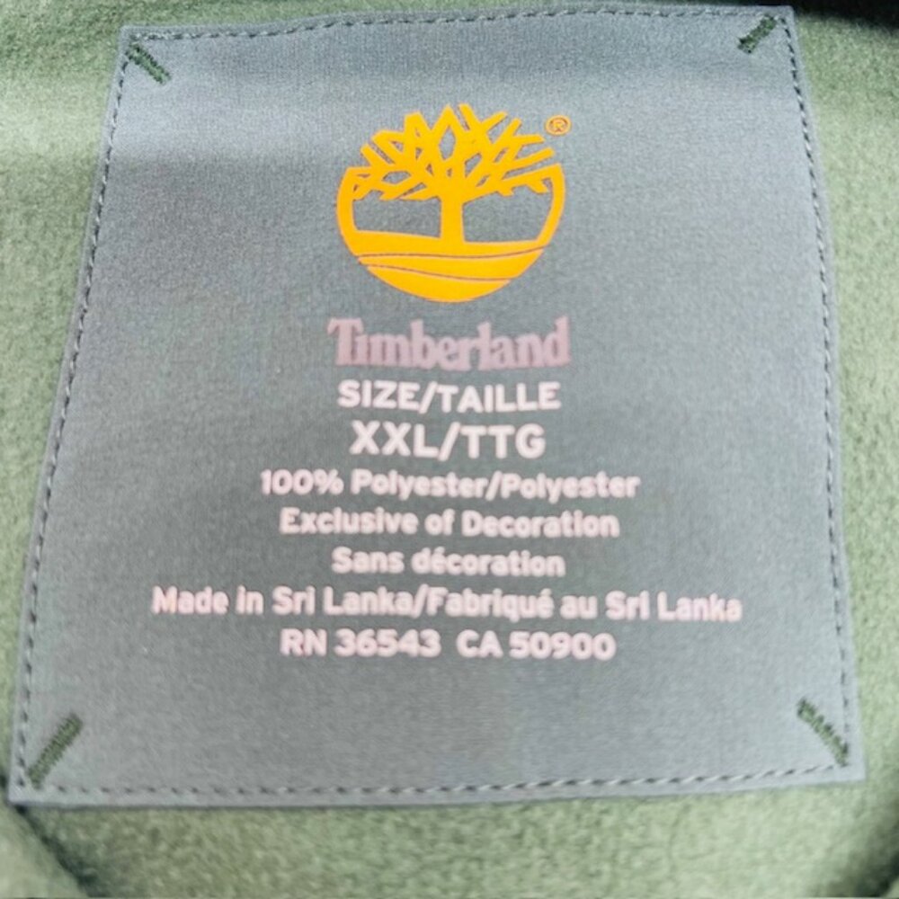 Vintage Timberland  Fleece Sweater Pull Over Zip 1/4  Olive XXL/TTG (31) - Picture 9 of 9